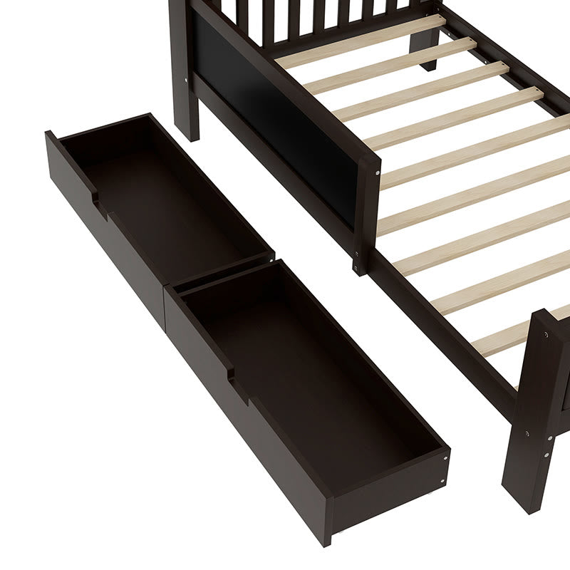 Twin Platform Bed With Storage Shelves - image 8