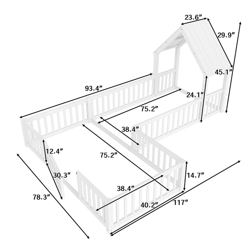 Well-designed Twin Size House Floor Bed - image 10