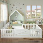 Well-designed Twin Size House Floor Bed - White - image 0