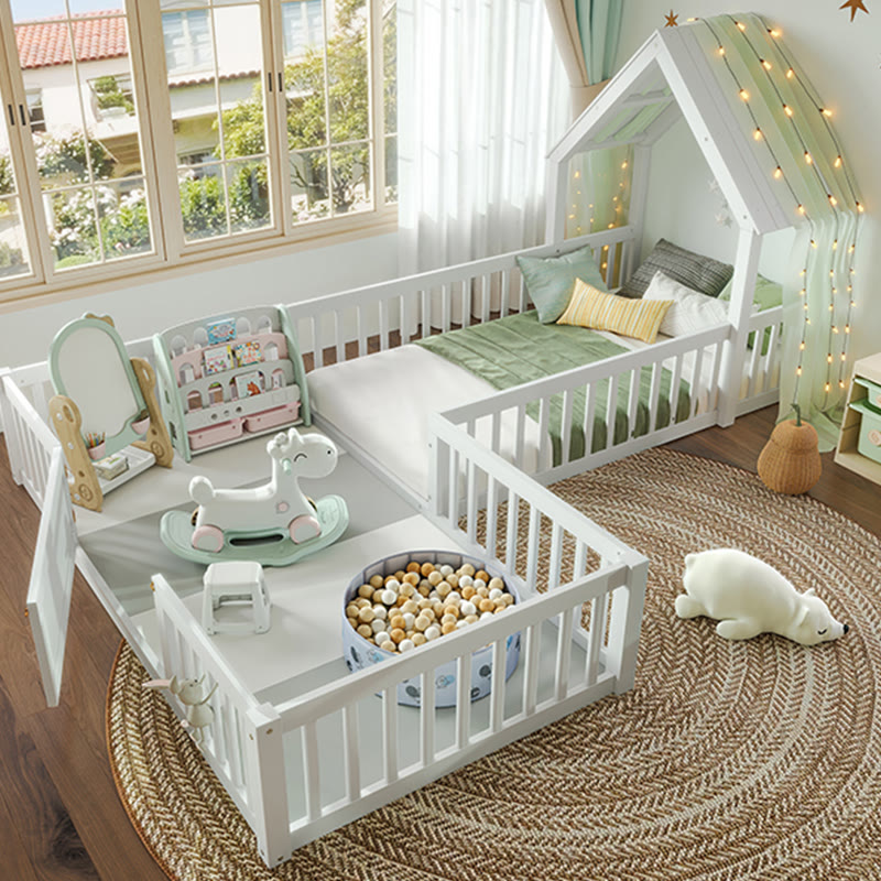 Iffhome Well-designed Twin Size House Floor Bed - image 2