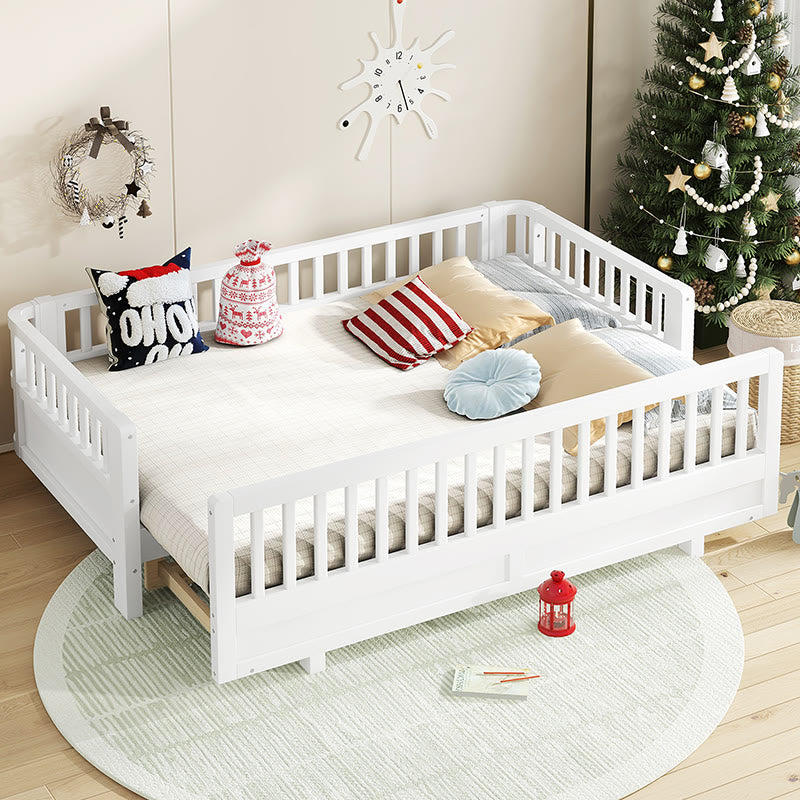 Iffhome Twin Size Platform Bed With Guardrails - image 3