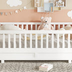 Twin Size Platform Bed With Guardrails - image 7