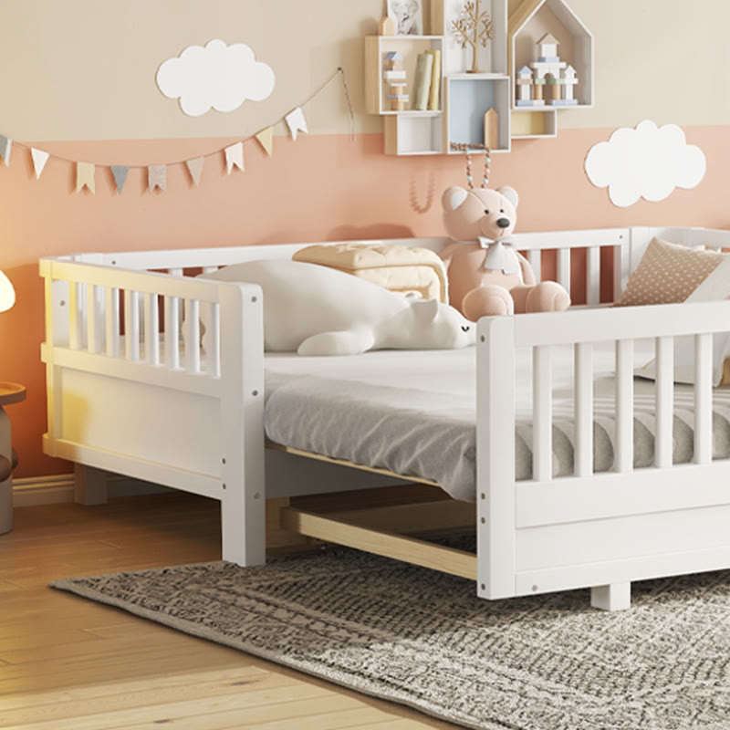 Twin Size Platform Bed With Guardrails - image 4