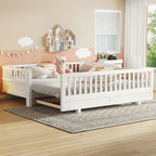 Twin Size Platform Bed With Guardrails - image 1
