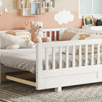 Twin Size Platform Bed With Guardrails - image 6