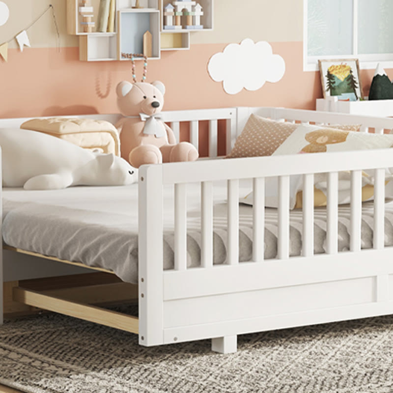 Twin Size Platform Bed With Guardrails - image 6