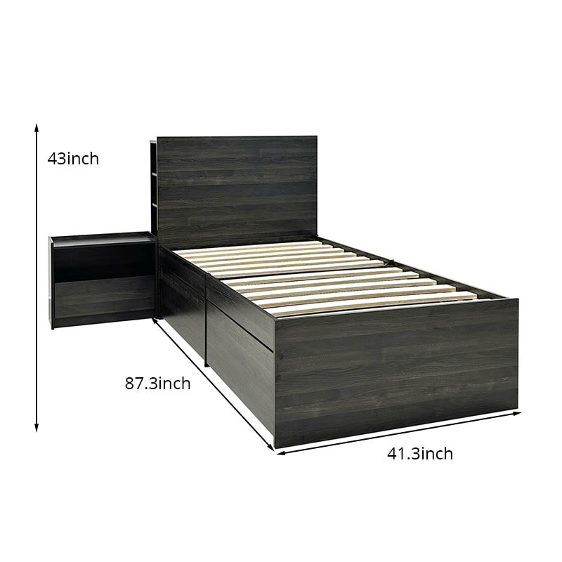 Twin Storage Bed With Nightstand - image 8