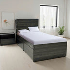 Twin Storage Bed With Nightstand - Gray - image 0