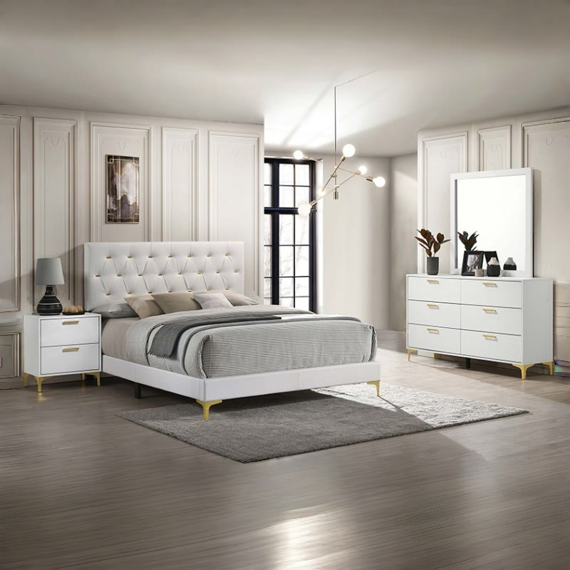 White 4-piece Queen Bedroom Set - image 1