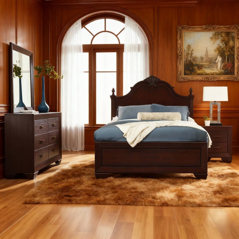 Iffhome Vintage Queen Bedroom Set - image 2