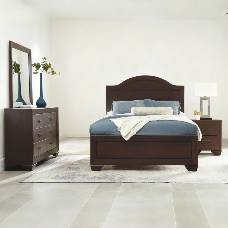 Vintage Queen Bedroom Set - Dark Brown - image 0