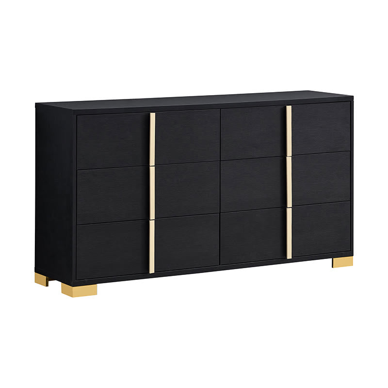 Minimalist Black 4-piece Led Twin Bedroom Set - image 4