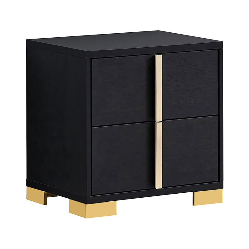Minimalist Black 4-piece Led Twin Bedroom Set - image 3