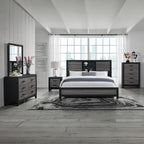 Farmhouse Style Grey Bedroom Set - Black+ Gray - image 0