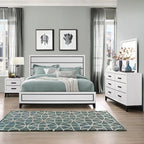 Elegant White King Bedroom Set  - White - image 0