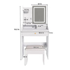 Minimalist Style Dressing Mirror With Stool - image 7