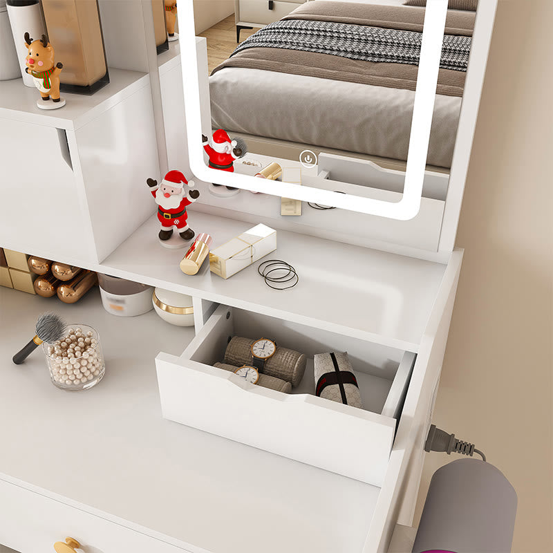 Minimalist Style Dressing Mirror With Stool - image 3