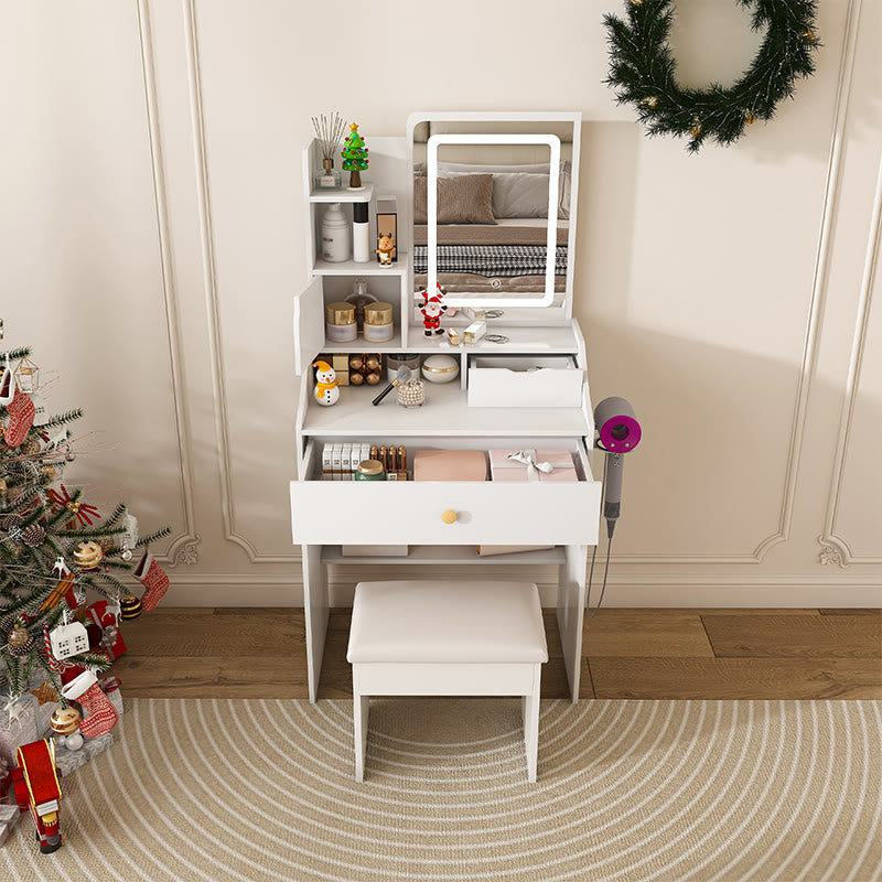 Iffhome Minimalist Style Dressing Mirror With Stool - image 1