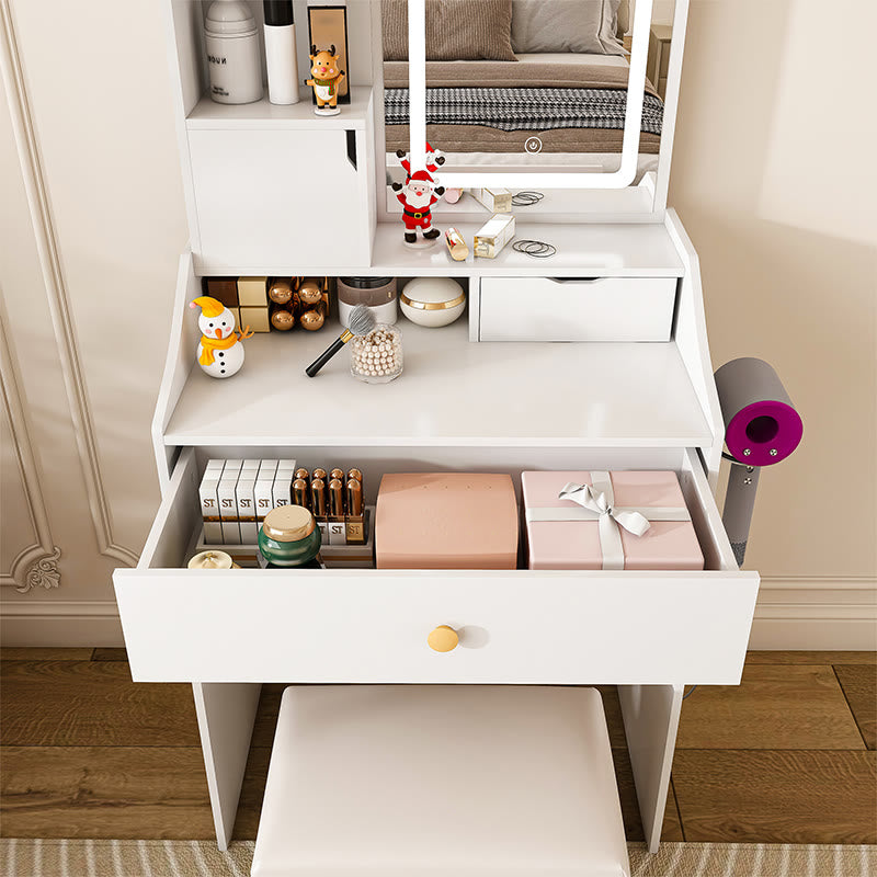 Minimalist Style Dressing Mirror With Stool - image 4