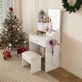 Iffhome Minimalist Style Dressing Mirror With Stool - image 0