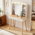 Iffhome Vanity Desk With Sliding Mirror - White - image 0