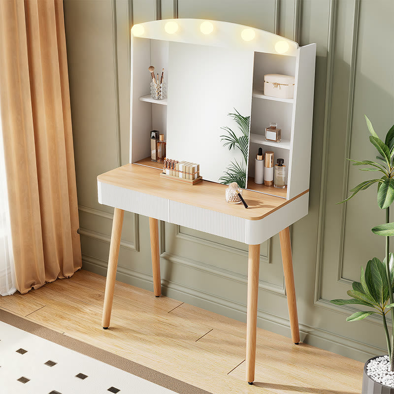 Iffhome Vanity Desk With Sliding Mirror - image 2