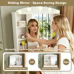 Vanity Desk With Sliding Mirror - image 4