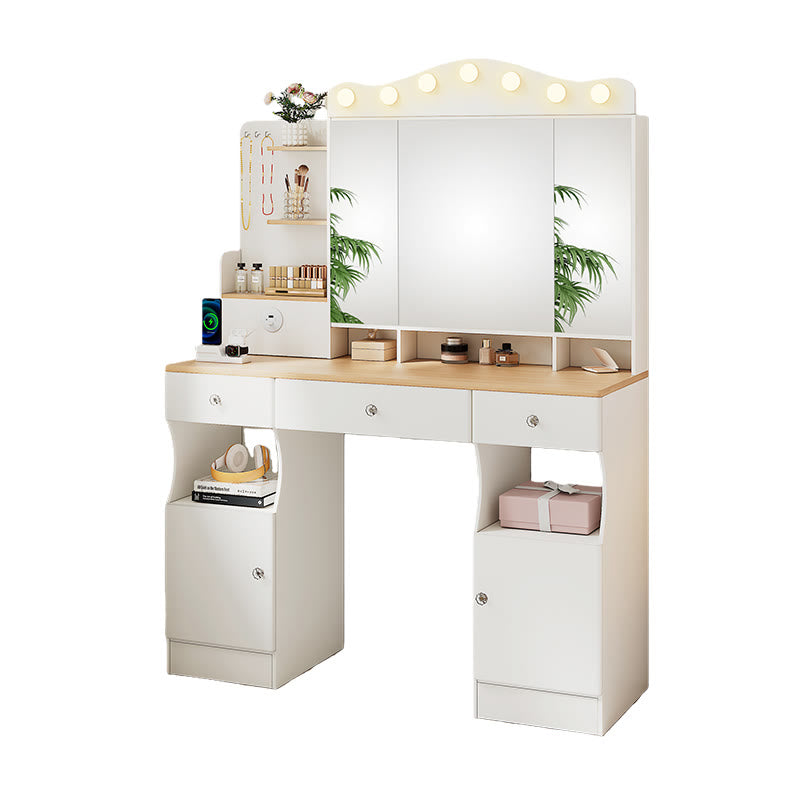 Iffhome Makeup Vanity With Foldable Mirror - image 5