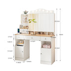 Makeup Vanity Desk With Foldable Mirror - image 6