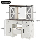 Farmhouse Vanity Desk With Lighted Mirror - image 6