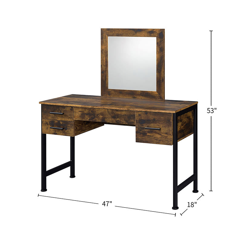 Vintage Industrial Style Dressing Table With Drawers - image 5