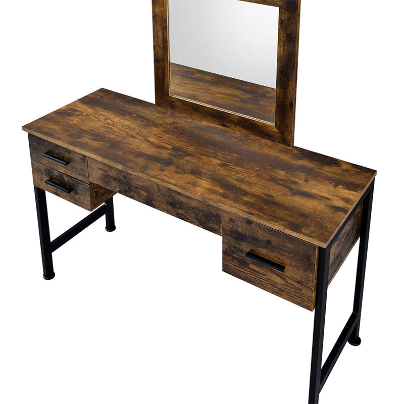 Iffhome Vintage Industrial Style Dressing Table With Drawers - image 4