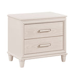 Modern Two Drawers Nightstand With Usb Ports - image 7