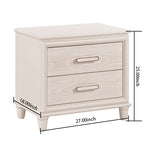 Modern Two Drawers Nightstand With Usb Ports - image 8