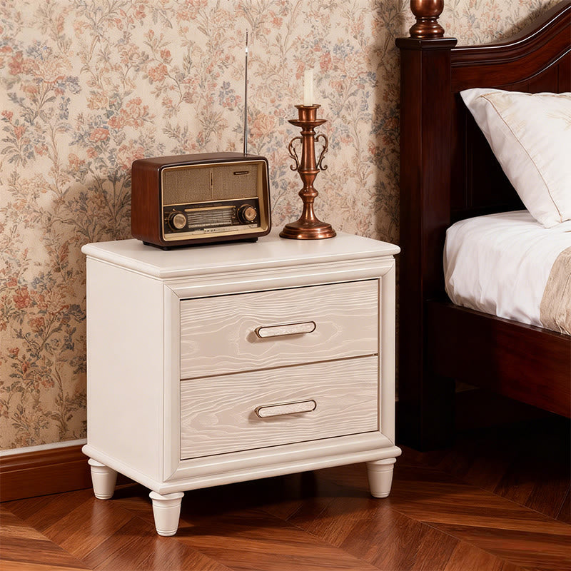 Modern Two Drawers Nightstand With Usb Ports - image 0