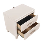 Modern Two Drawers Nightstand With Usb Ports - image 4