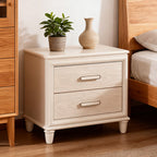 Modern Two Drawers Nightstand With Usb Ports - image 3