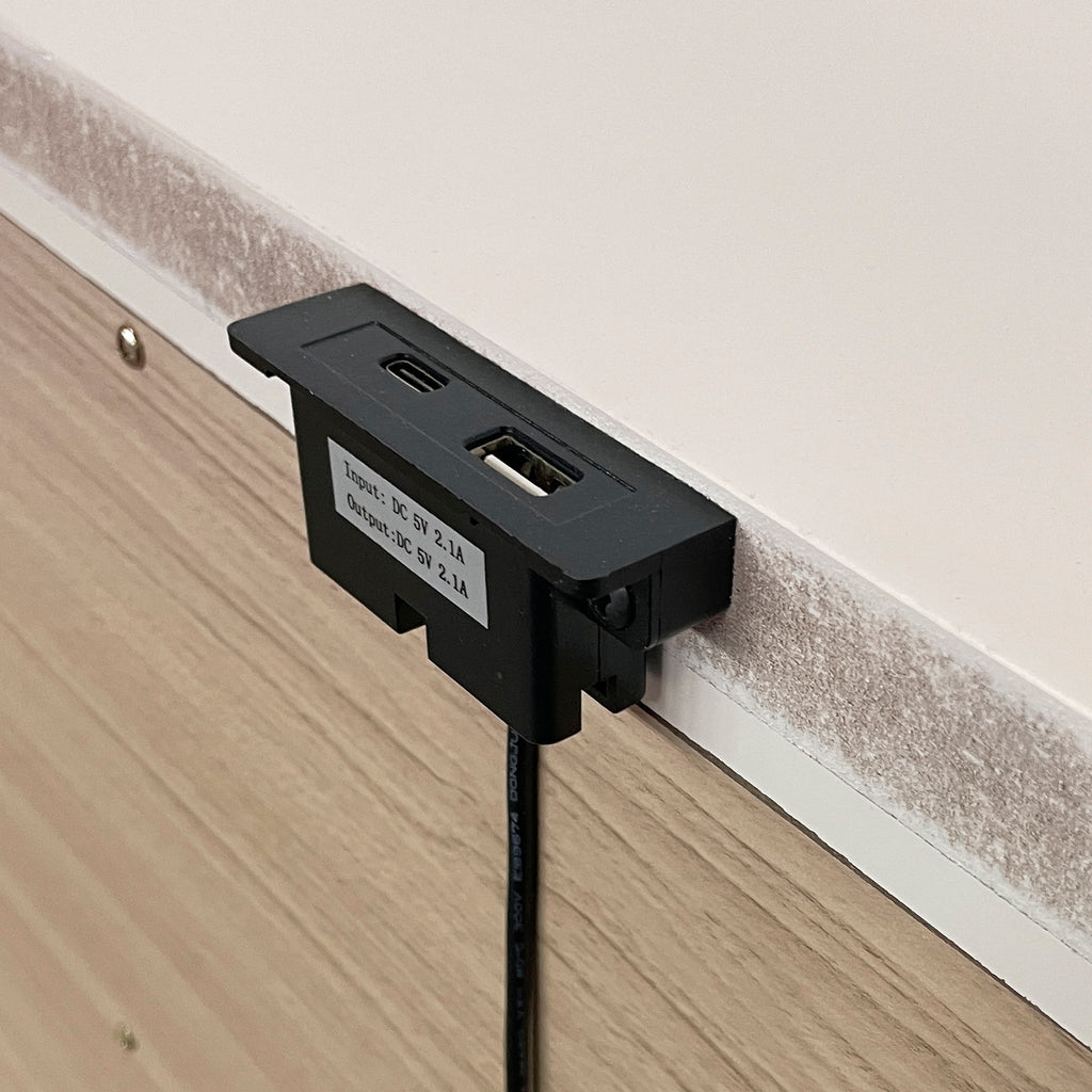 Iffhome Modern Two Drawers Nightstand With Usb Ports - image 6