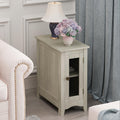 Rectangle Narrow Accent Nightstand - Gray - image 0