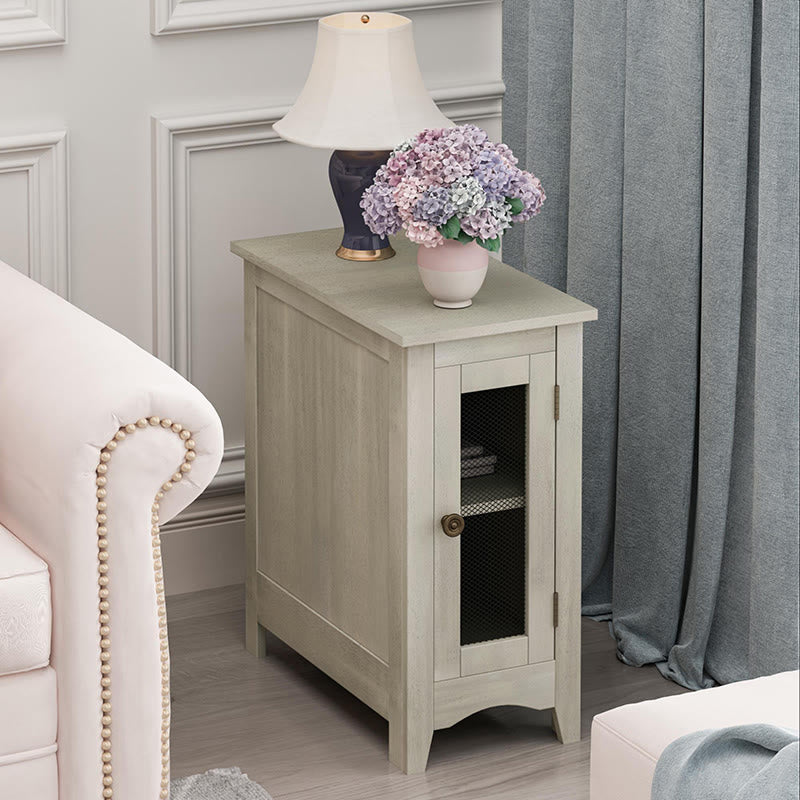 Rectangle Narrow Accent Nightstand - Gray - image 0