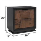 Traditional Style Nightstand With Relief Patterns - image 6