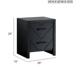 Arrow Grain Minimalist Wood Nightstand - image 4
