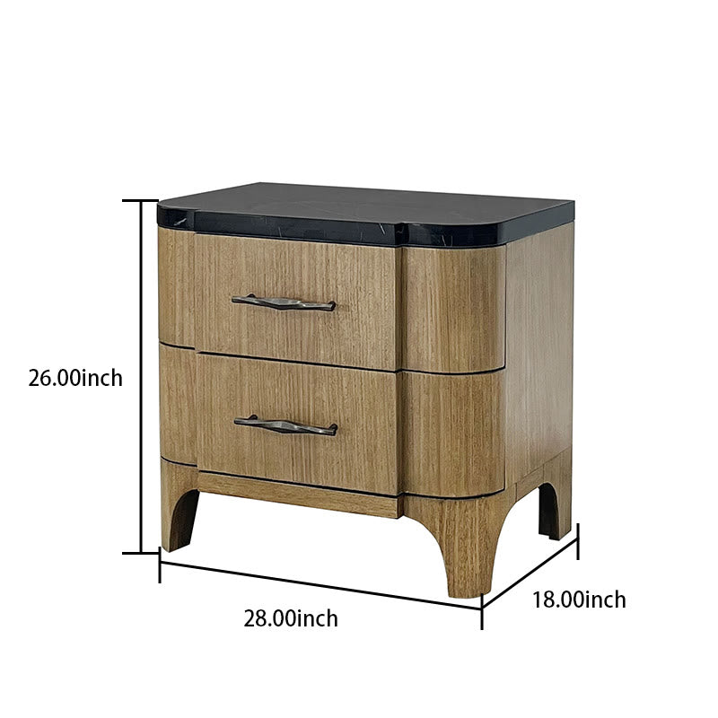 Iffhome Mid-century Stone Top Nightstand - image 5