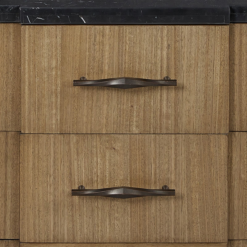 Mid-century Stone Top Nightstand - image 3