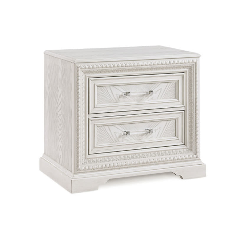 Antique White Finish Wooden Nightstand  - image 3