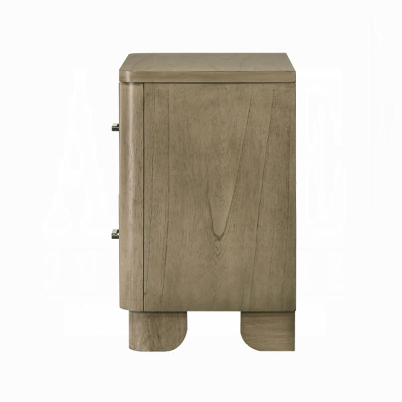Iffhome Country Style Grooved Panel Nightstand - image 4