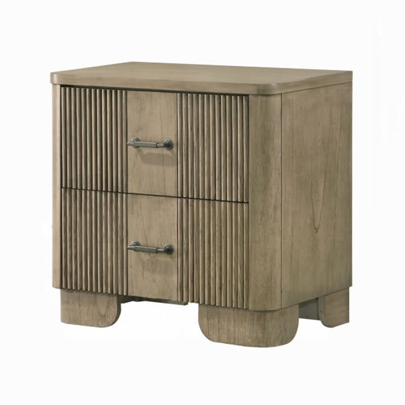 Iffhome Country Style Grooved Panel Nightstand - image 6