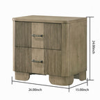 Country Style Grooved Panel Nightstand - image 7