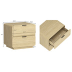 Rounded Corner Natural Wood Nightstand - image 4