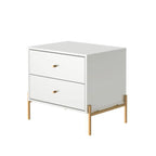 Square Wooden Nightstand With Gold Handles - image 6